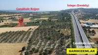 Çankkale Merkez İntepe`de 1852 M2 Satılık Hobi Bahçesi